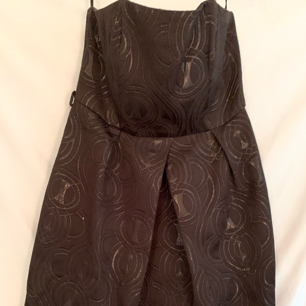 Black strapless dress